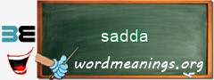 WordMeaning blackboard for sadda